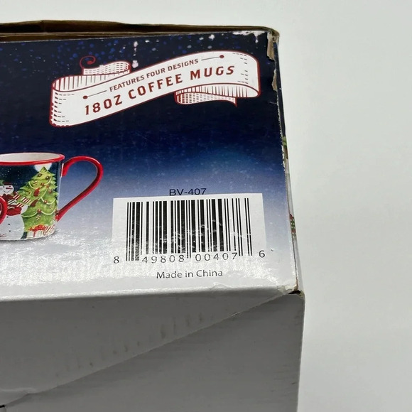 Holiday Snowman - Christmas Coffee Cups 4 Pack 18oz - Picture 6 of 6